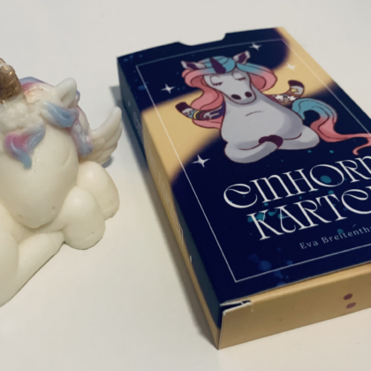 Einhornkarten + Kerze Kombipaket